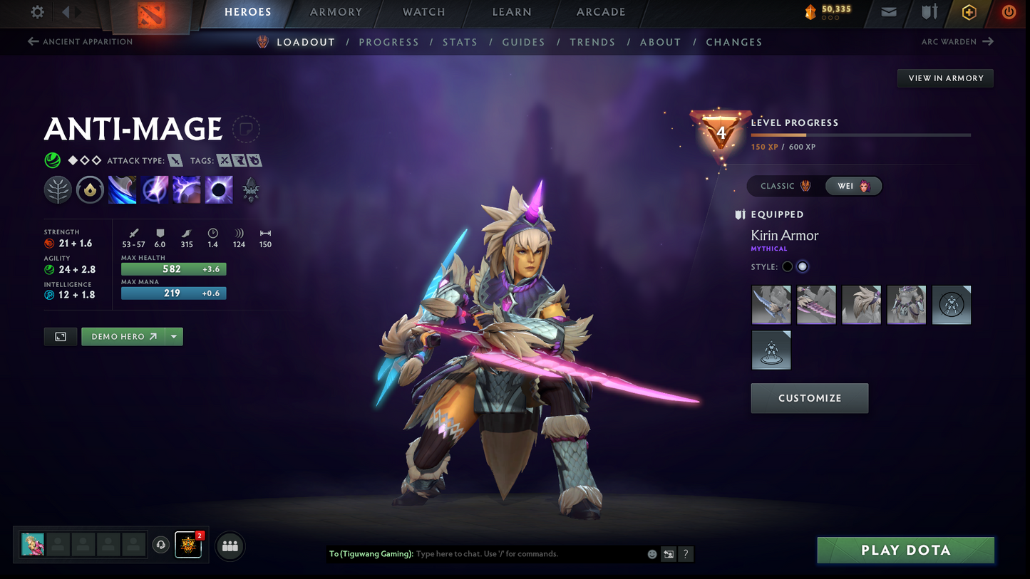 Guardian IV | MMR: 1219 - Behavior: 12000 | Phantom Assassin Arcana | AM Persona | 30+ Expensive Immortals | Stacked with Sets & Items | Mainpool | Fast Queue