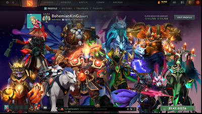 Archon IV | MMR: 2850 - Behavior: 11708 | 2 Arcanas: Juggernaut & Rubick | Mirana & CM Personas | Stacked with Rare Cache Sets & Items | Steam Lvl 42 | 1300+ Games | Mainpool | Fast Queue
