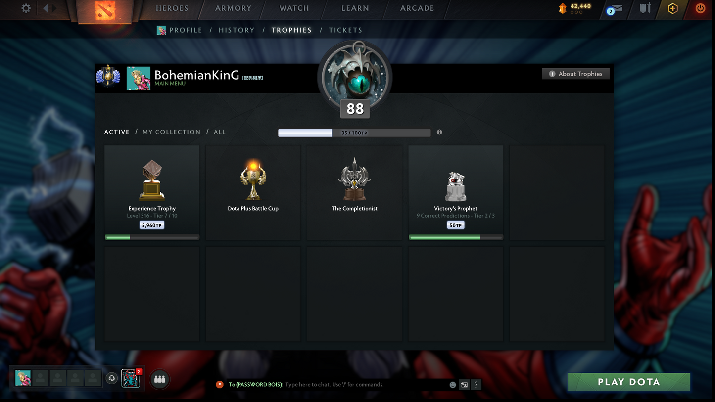 Divine I | MMR: 4740 | Battlepass: TI11 | 6 Arcanas: Razor, Zeus, Lina, Rubick, Pudge & Legion | 5 Personas: PA, CM, Invoker, AM & Mirana | Primal Prestige | Tons of Cache Sets & Items | Fully Stacked Account from 2016 | Complete Access