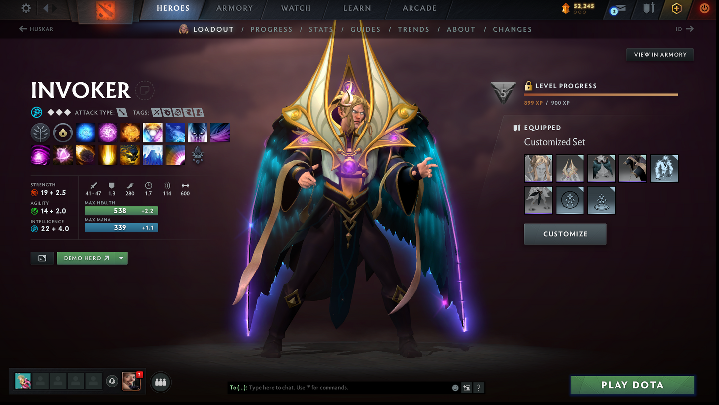 Divine IV | MMR: 5210 | Behavior: 11830 | 3 Arcanas: Shadow Fiend, Crystal Maiden & Terrorblade | 2 Personas: AM & Mirana | Rare Cache Sets & Items | Complete 10th Anniversary | Mainpool | High Trophy Level | 2000+ Hours