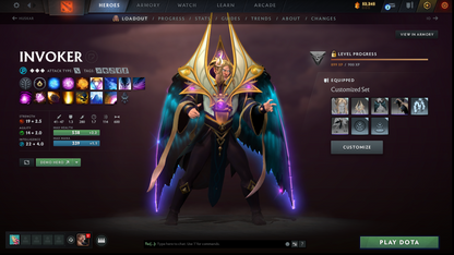 Divine IV | MMR: 5210 | Behavior: 11830 | 3 Arcanas: Shadow Fiend, Crystal Maiden & Terrorblade | 2 Personas: AM & Mirana | Rare Cache Sets & Items | Complete 10th Anniversary | Mainpool | High Trophy Level | 2000+ Hours