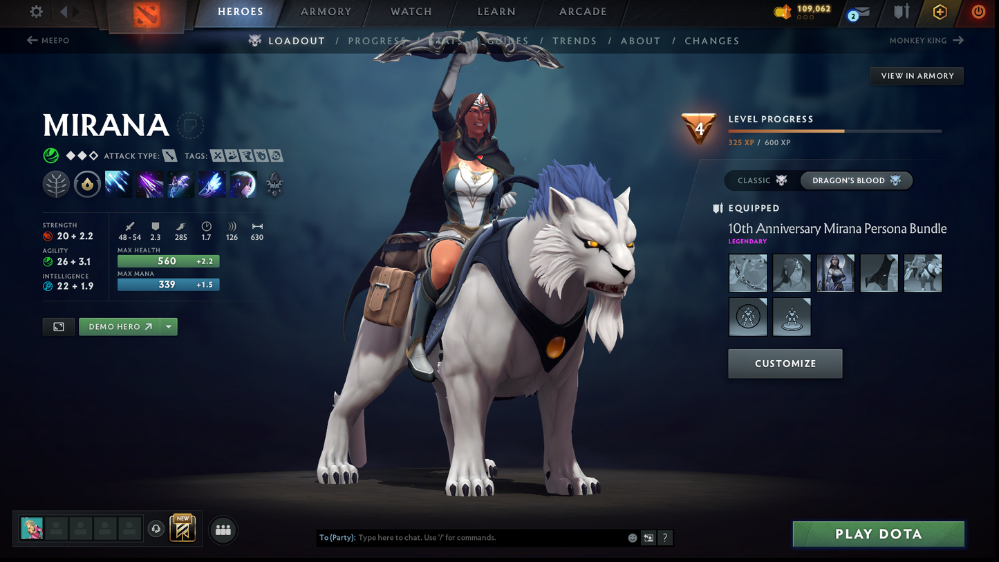 Immortal | MMR: 7582 - Behavior: 10379 | Collector's Account | 4 Arcanas - Zeus, Monkey King, Rubick, Lina | Mirana Persona | Tons of Cache Sets | Expensive Immortals | 9300+ Hours Played | Complete Access