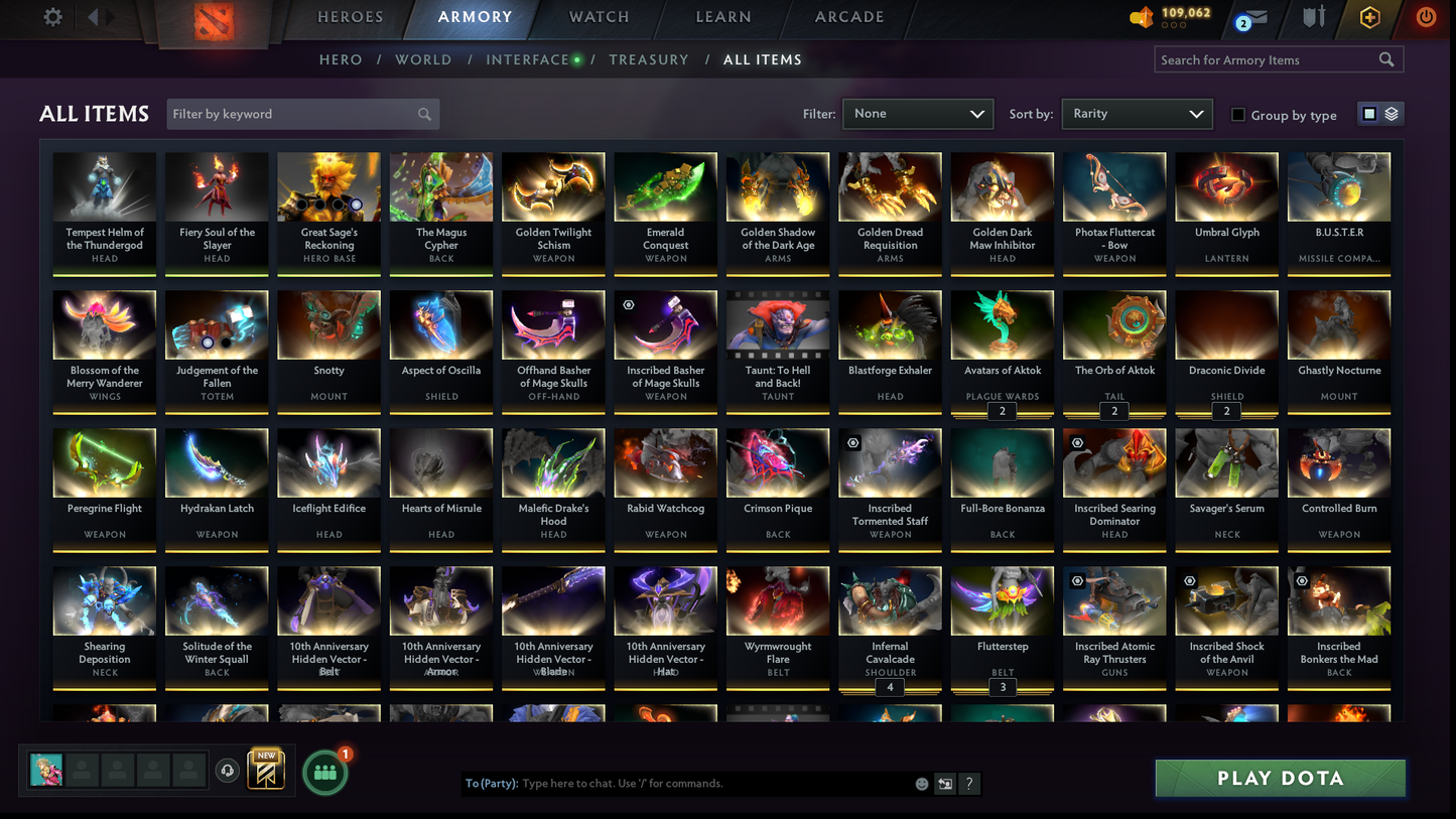 Immortal | MMR: 7582 - Behavior: 10379 | Collector's Account | 4 Arcanas - Zeus, Monkey King, Rubick, Lina | Mirana Persona | Tons of Cache Sets | Expensive Immortals | 9300+ Hours Played | Complete Access