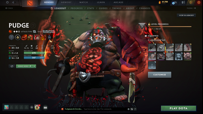 Archon I | MMR: 2197 - Behavior: 12000 | Pudge Arcana | 2 Personas: AM & Mirana | Many Sets | 40+ Expensive Immortals | 3700+ Hours Played | Complete Access