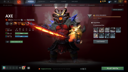 Archon I | MMR: 2197 - Behavior: 12000 | Pudge Arcana | 2 Personas: AM & Mirana | Many Sets | 40+ Expensive Immortals | 3700+ Hours Played | Complete Access