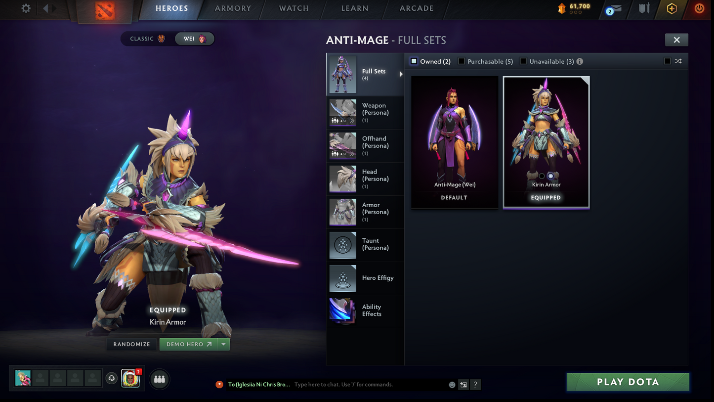 Archon I | MMR: 2197 - Behavior: 12000 | Pudge Arcana | 2 Personas: AM & Mirana | Many Sets | 40+ Expensive Immortals | 3700+ Hours Played | Complete Access