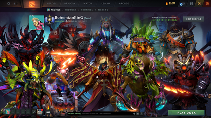 Divine I | MMR: 4693 - Behavior: 12000 | Legion Arcana | Many Sets & Immortals | Fast Queue | 900+ Hours Played | Trophy Level: 147+ | Complete Access
