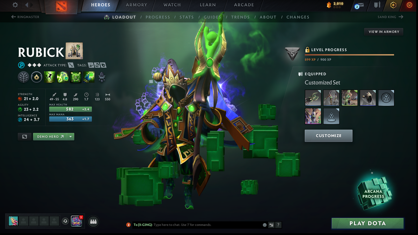 Divine V | MMR: 5545 | Behavior: 10952 | 2 Arcanas: Shadow Fiend & Rubick | 2 Personas: AM & Mirana | Many Immortals & Items | Complete 10th Anniversary | Mainpool | High Trophy Level | 2,500+ Hours | Full Access