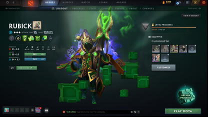 Divine V | MMR: 5545 | Behavior: 10952 | 2 Arcanas: Shadow Fiend & Rubick | 2 Personas: AM & Mirana | Many Immortals & Items | Complete 10th Anniversary | Mainpool | High Trophy Level | 2,500+ Hours | Full Access
