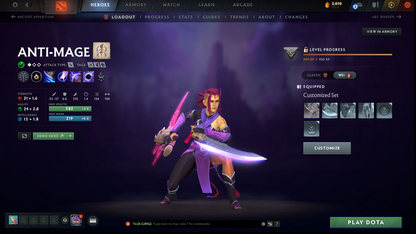 Divine V | MMR: 5545 | Behavior: 10952 | 2 Arcanas: Shadow Fiend & Rubick | 2 Personas: AM & Mirana | Many Immortals & Items | Complete 10th Anniversary | Mainpool | High Trophy Level | 2,500+ Hours | Full Access