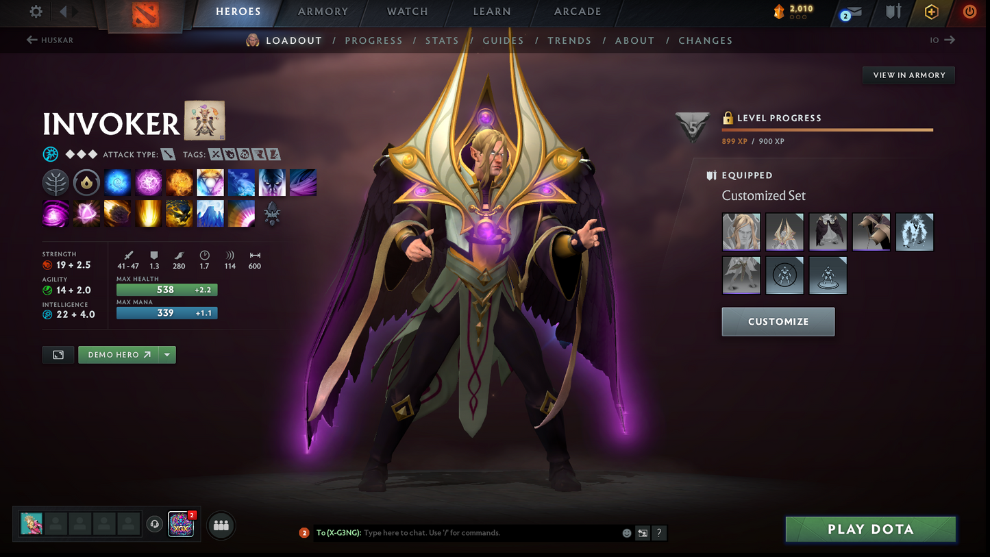 Divine V | MMR: 5545 | Behavior: 10952 | 2 Arcanas: Shadow Fiend & Rubick | 2 Personas: AM & Mirana | Many Immortals & Items | Complete 10th Anniversary | Mainpool | High Trophy Level | 2,500+ Hours | Full Access
