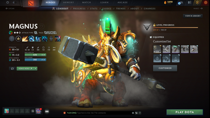 Divine V | MMR: 5545 | Behavior: 10952 | 2 Arcanas: Shadow Fiend & Rubick | 2 Personas: AM & Mirana | Many Immortals & Items | Complete 10th Anniversary | Mainpool | High Trophy Level | 2,500+ Hours | Full Access