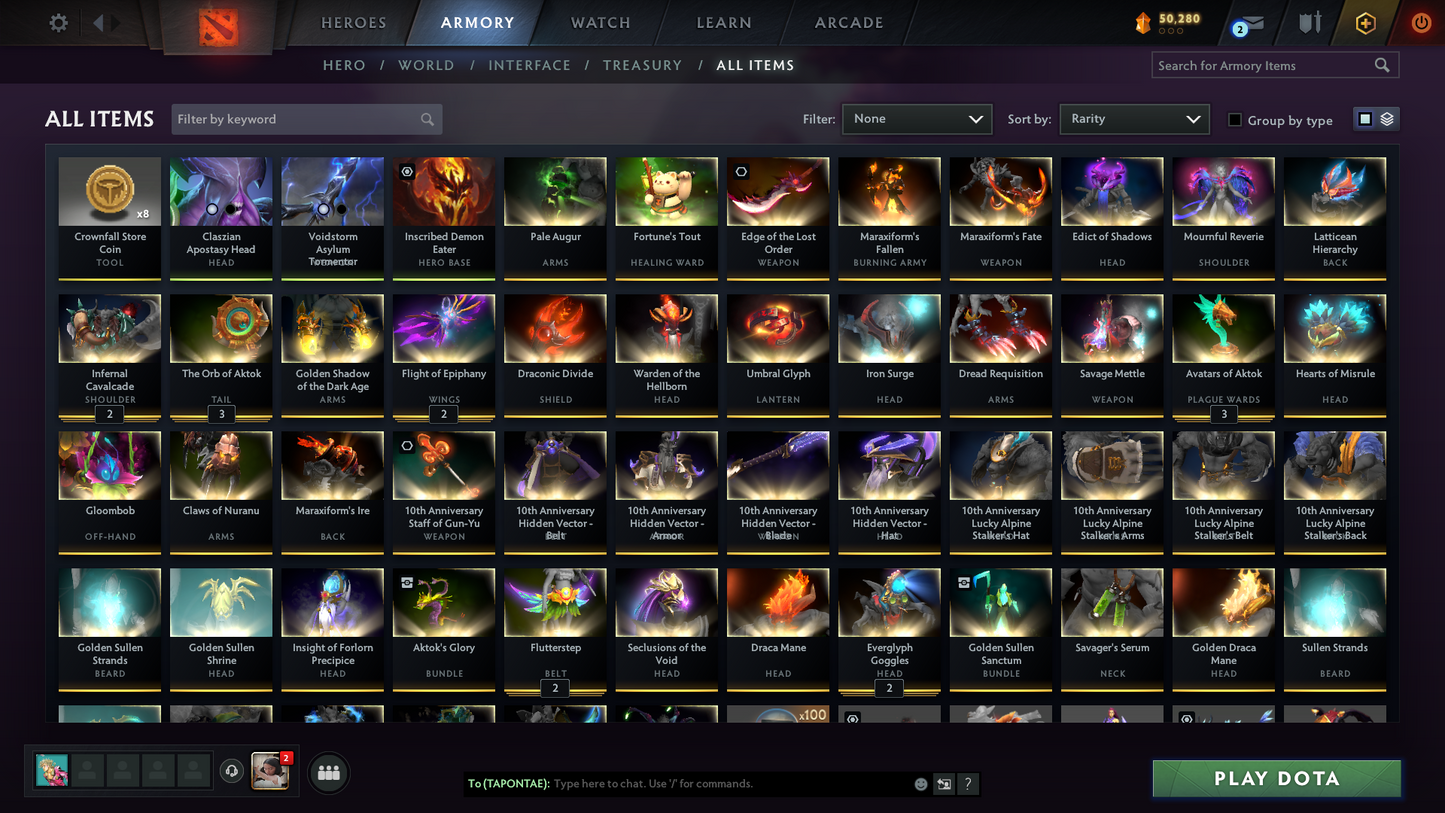 Legend II | MMR: 3259 | Battlepass: TI11 | Faceless Void, Razor & Shadow Fiend Arcana | 4 Personas: PA, CM, AM & Mirana | Primal Prestige | Tons of Cache Sets & Items | Fully Stacked Account | 3300+ Hours Played | Complete Access