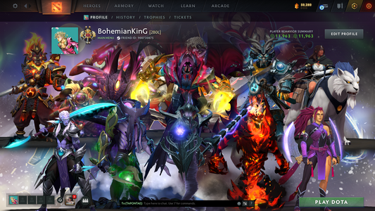 Legend II | MMR: 3259 | Battlepass: TI11 | Faceless Void, Razor & Shadow Fiend Arcana | 4 Personas: PA, CM, AM & Mirana | Primal Prestige | Tons of Cache Sets & Items | Fully Stacked Account | 3300+ Hours Played | Complete Access
