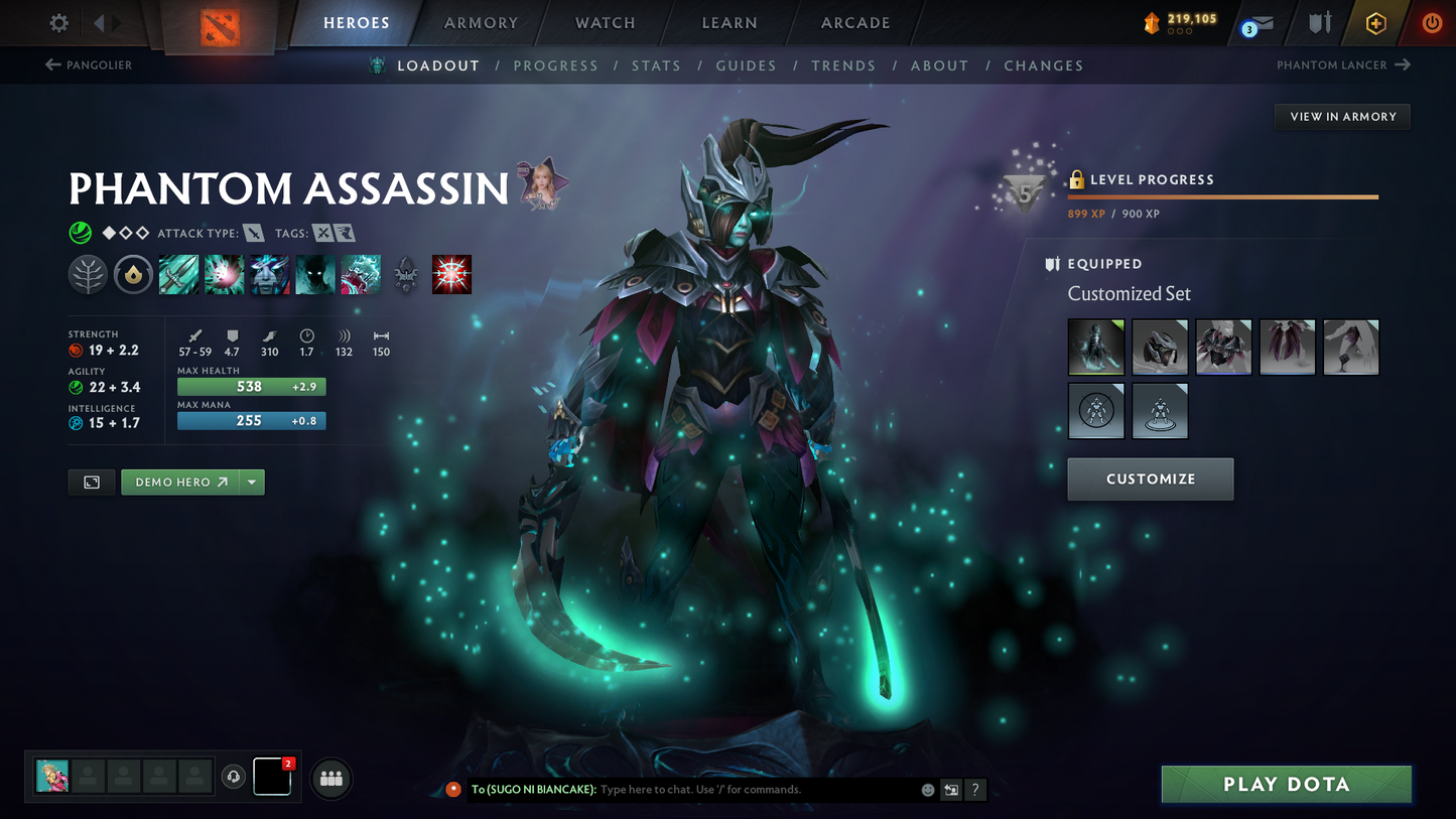 Divine V | MMR: 5340 | Behavior: 11505 | Phantom Assassin Arcana | 2 Personas: Invoker & AM | Quartero's Curious Sets (All Styles Unlocked) | Many Cache Sets & Items | Mainpool | High Trophy Level | 1600+ Hours | Full Access