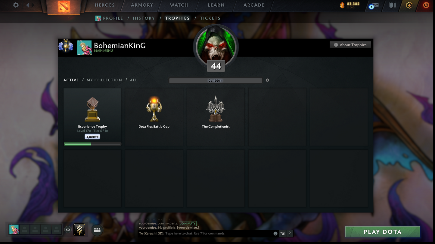 Divine II | MMR: 4876 | Behavior: 10317 | 2 Arcanas: CM & Rubick | Many Sets & Items | Mainpool | 2016 Account | 1000+ Hours | Full Access