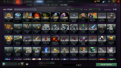 Divine II | MMR: 4876 | Behavior: 10317 | 2 Arcanas: CM & Rubick | Many Sets & Items | Mainpool | 2016 Account | 1000+ Hours | Full Access