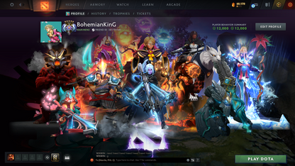 Battlepass: Aghanims, TI9 | Drow Ranger, Earthshaker, Jugg & CM Arcana | 4 Personas: Invoker, CM, AM & Mirana | Axe, Tiny & Hoodwink Prestige | Tons of Cache Sets & Items | Fully Stacked Account | 7700+ Hours Played | Complete Access