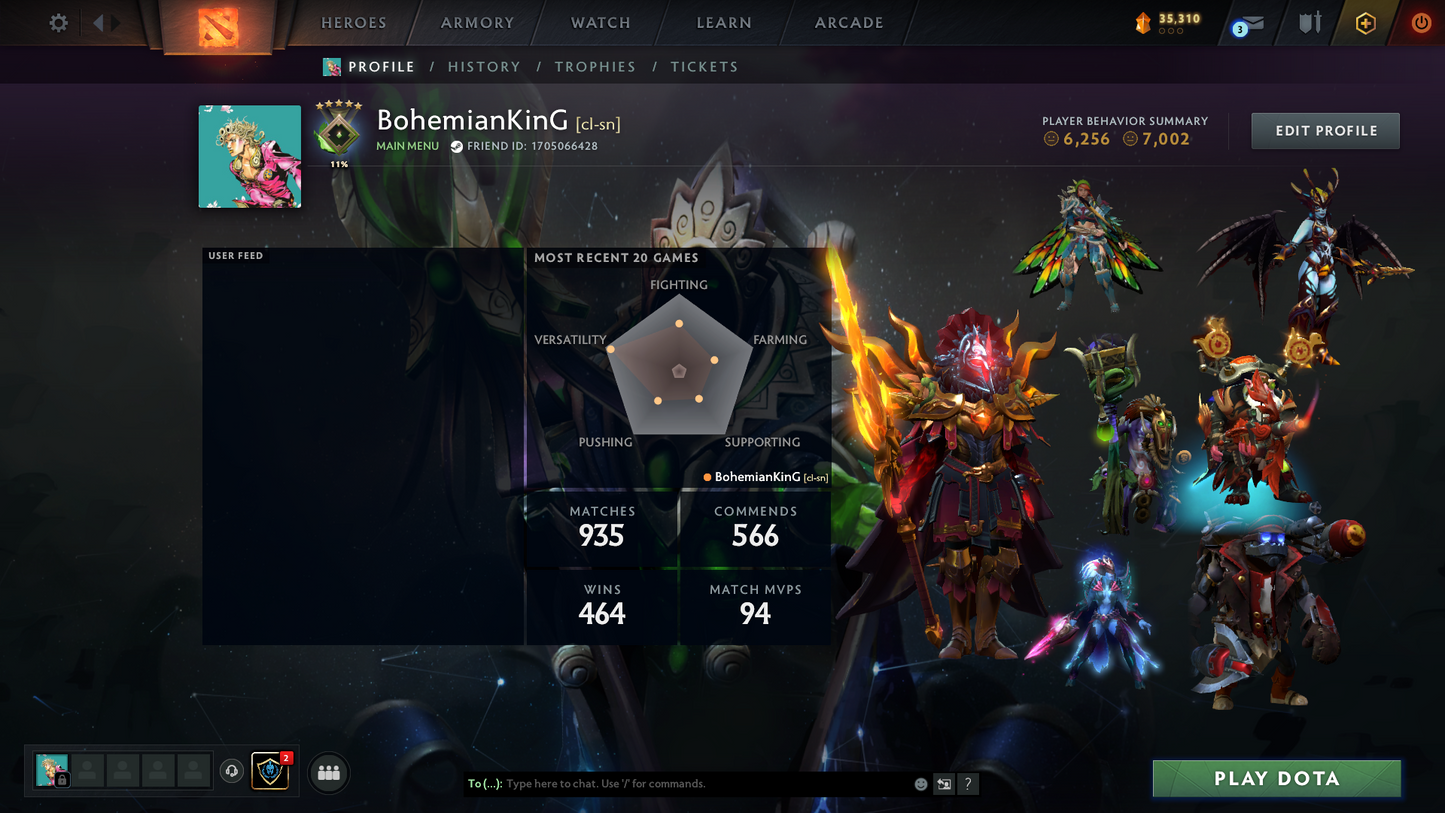 Herald V | MMR: 608 | Behavior: 7002 | Decent Items | Mainpool | 1000+ Hours | Full Access | Perfect to Smurf | Quick Que