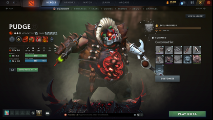 Immortal | MMR: 5604 | Behavior: 11963 | 3 Arcanas: Terrorblade, Legion & Pudge | Mir Persona | Many Immortals & Items | Complete 10th Anniversary | Mainpool | High Trophy Level | 2,100+ Hours | Full Access