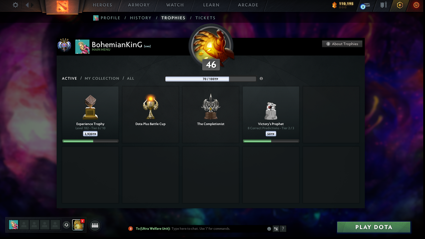 Ancient IV | MMR: 4200 | Behavior: 10761 | Anti Mage's Designs of the Dragon Persona | Many Items & Sets | Mainpool | High Trophy Level | 1000+ Hours | Full Access