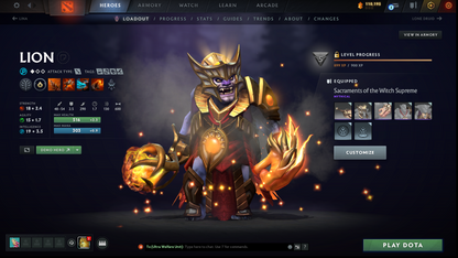 Ancient IV | MMR: 4200 | Behavior: 10761 | Anti Mage's Designs of the Dragon Persona | Many Items & Sets | Mainpool | High Trophy Level | 1000+ Hours | Full Access