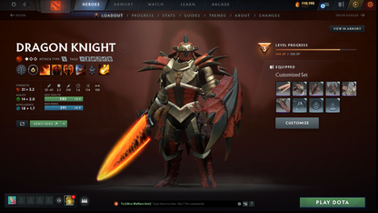 Ancient IV | MMR: 4200 | Behavior: 10761 | Anti Mage's Designs of the Dragon Persona | Many Items & Sets | Mainpool | High Trophy Level | 1000+ Hours | Full Access