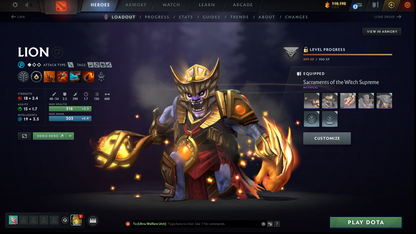 Ancient IV | MMR: 4200 | Behavior: 10761 | Anti Mage's Designs of the Dragon Persona | Many Items & Sets | Mainpool | High Trophy Level | 1000+ Hours | Full Access