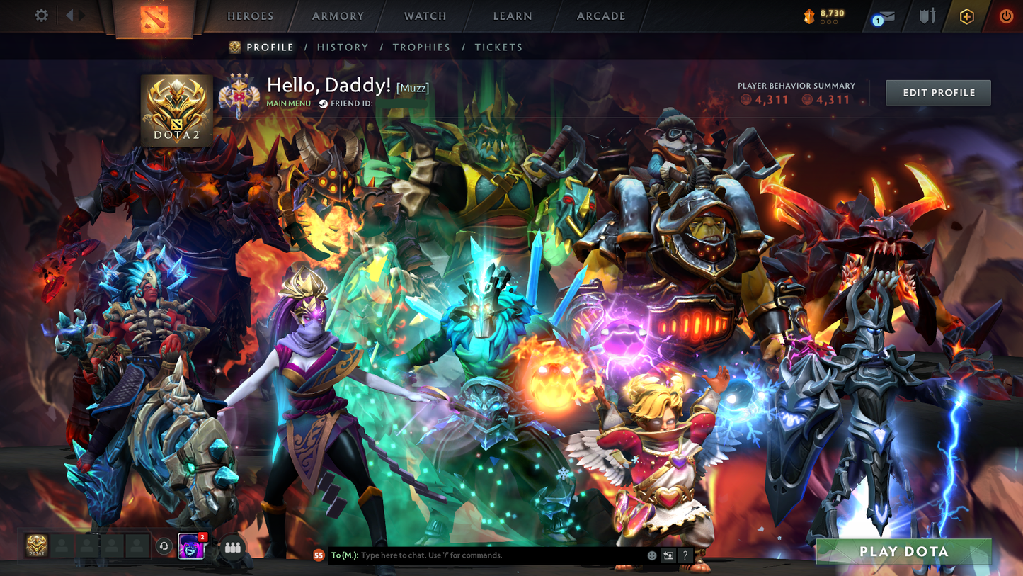 Legend III | MMR: 3308 - Behavior: 4311 (Playable) | Juggernaut Arcana | Invoker Angel of Vex Persona | Many Sets & Items | 750 Hours | Mainpool | LOW PRICE