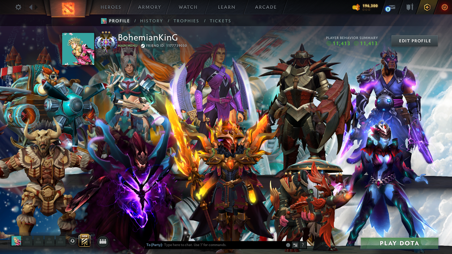 Ancient III | MMR: 4044 | Behavior: 11413 | Anti Mage Persona | Quartero's Curious Sets | Many Items Inside | Mainpool | High Trophy Level | 900+ Hours | Fast Queue