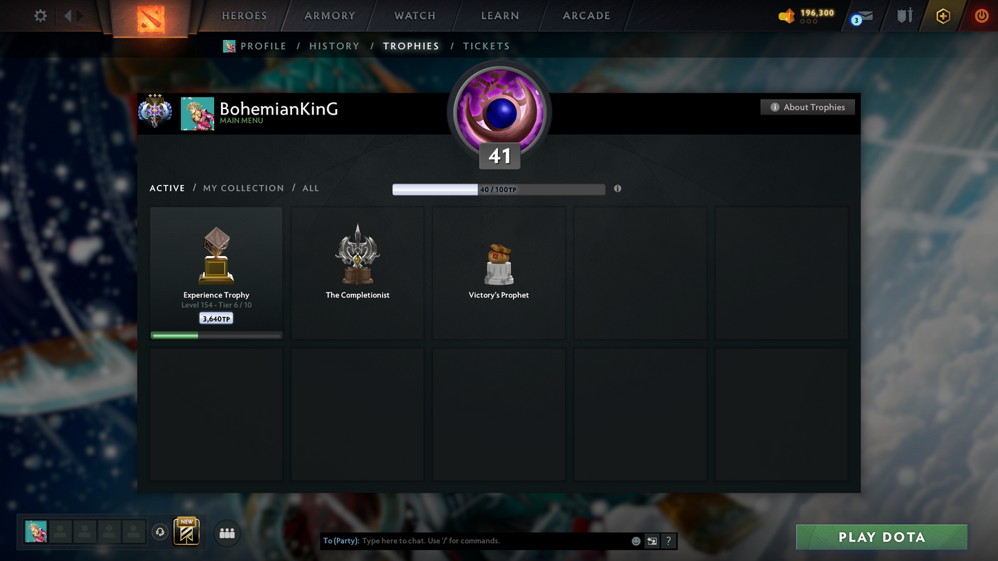 Ancient III | MMR: 4044 | Behavior: 11413 | Anti Mage Persona | Quartero's Curious Sets | Many Items Inside | Mainpool | High Trophy Level | 900+ Hours | Fast Queue