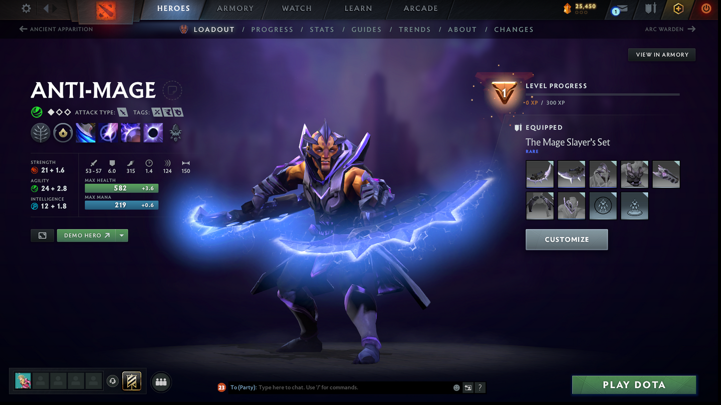 Crusader II | MMR: 1645 | Behavior: 8783 | Phantom Assassin Arcana | Many Sets & Items Inside | Fast Queue | Complete Access