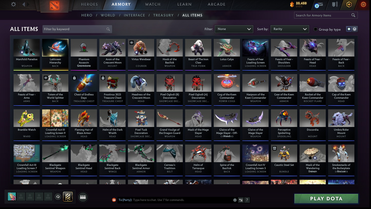 Crusader II | MMR: 1645 | Behavior: 8783 | Phantom Assassin Arcana | Many Sets & Items Inside | Fast Queue | Complete Access