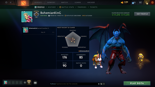 Guardian V | MMR: 1429 | Behavior: 11475 | Ready for Smurf | Fast Queue | Calibrated | Instant Delivery | Complete Access