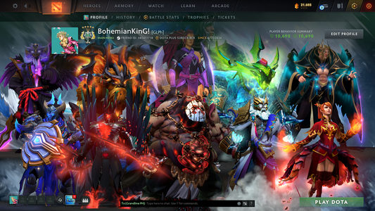 Archon V | MMR: 2985 | Behavior: 10690 | 3 Arcanas: Terrorblade, Pudge & Zeus | Anti Mage Persona | Many Rare Sets & Immortals | Mainpool | High Trophy Level | Fast Queue