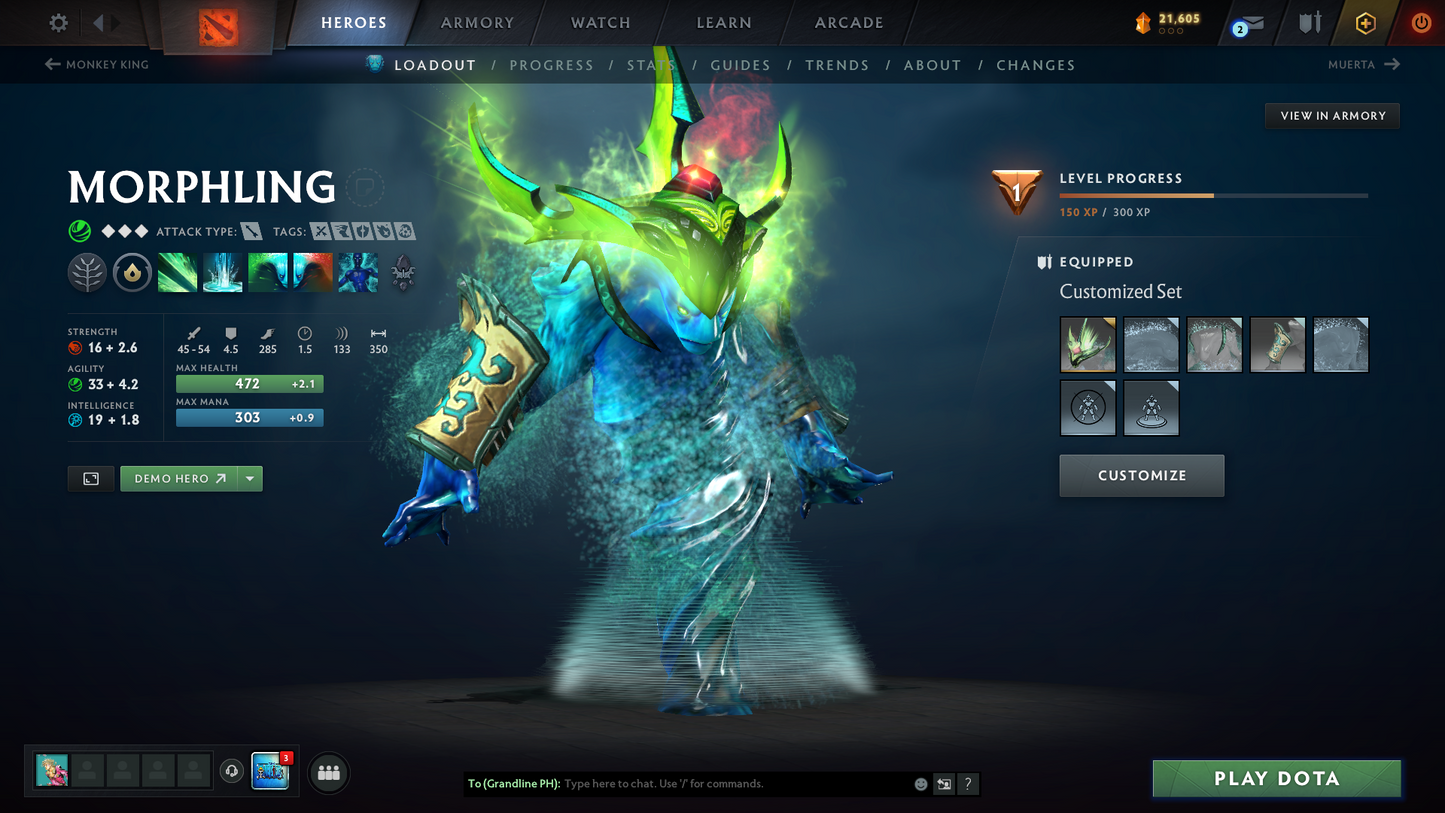Archon V | MMR: 2985 | Behavior: 10690 | 3 Arcanas: Terrorblade, Pudge & Zeus | Anti Mage Persona | Many Rare Sets & Immortals | Mainpool | High Trophy Level | Fast Queue