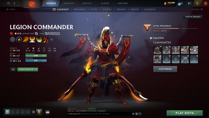 Divine V | MMR: 5249 | Behavior: 11170 | 10,700+ Matches | 2 Arcanas: Juggernaut & Legion | 2 Personas: AM & Mirana | Fully Stacked with Immortals & Items | Complete 10th Anniversary | Mainpool | 2014 Account | High Trophy Level | Full Access