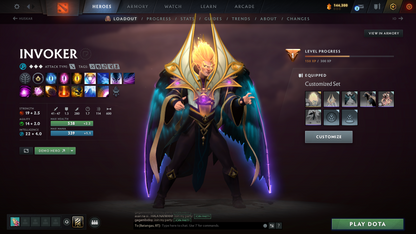 Divine V | MMR: 5249 | Behavior: 11170 | 10,700+ Matches | 2 Arcanas: Juggernaut & Legion | 2 Personas: AM & Mirana | Fully Stacked with Immortals & Items | Complete 10th Anniversary | Mainpool | 2014 Account | High Trophy Level | Full Access