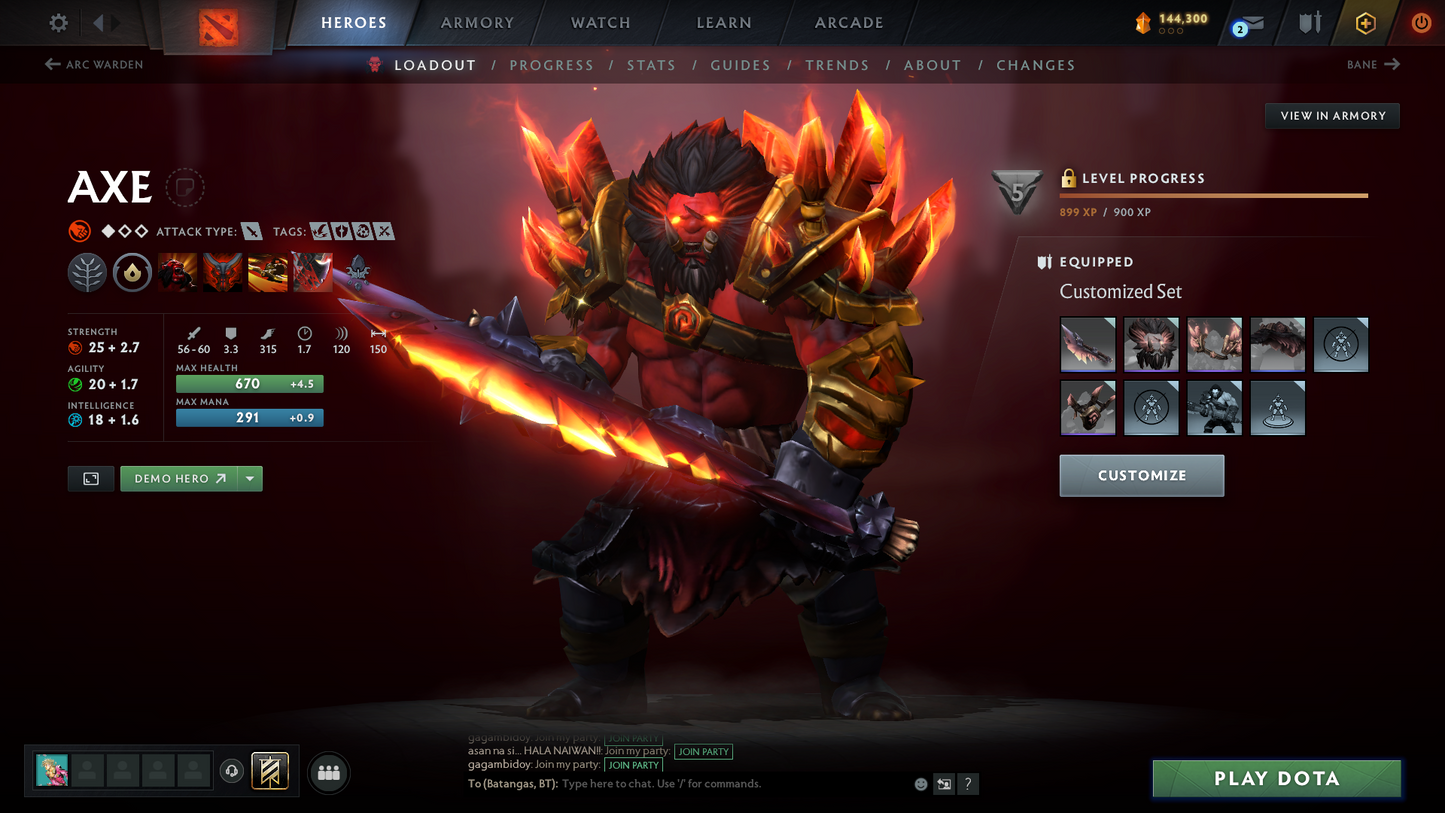 Divine V | MMR: 5249 | Behavior: 11170 | 10,700+ Matches | 2 Arcanas: Juggernaut & Legion | 2 Personas: AM & Mirana | Fully Stacked with Immortals & Items | Complete 10th Anniversary | Mainpool | 2014 Account | High Trophy Level | Full Access
