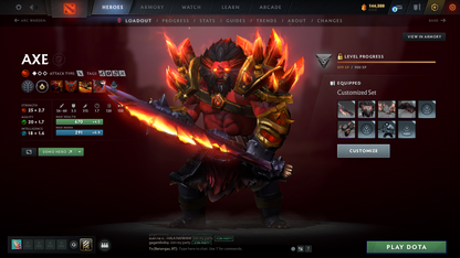 Divine V | MMR: 5249 | Behavior: 11170 | 10,700+ Matches | 2 Arcanas: Juggernaut & Legion | 2 Personas: AM & Mirana | Fully Stacked with Immortals & Items | Complete 10th Anniversary | Mainpool | 2014 Account | High Trophy Level | Full Access