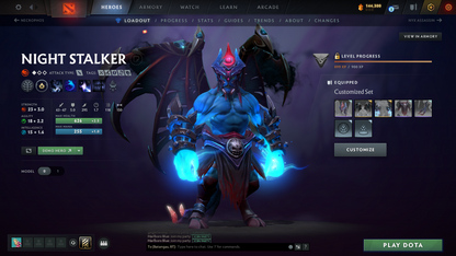 Divine V | MMR: 5249 | Behavior: 11170 | 10,700+ Matches | 2 Arcanas: Juggernaut & Legion | 2 Personas: AM & Mirana | Fully Stacked with Immortals & Items | Complete 10th Anniversary | Mainpool | 2014 Account | High Trophy Level | Full Access