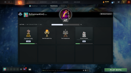 Crusader II | MMR: 1672 | Behavior: 10025 | Legion Arcana | 1800+ Matches | Many Items Inside | Mainpool | High Trophy Level | Fast Queue | 2017 Account
