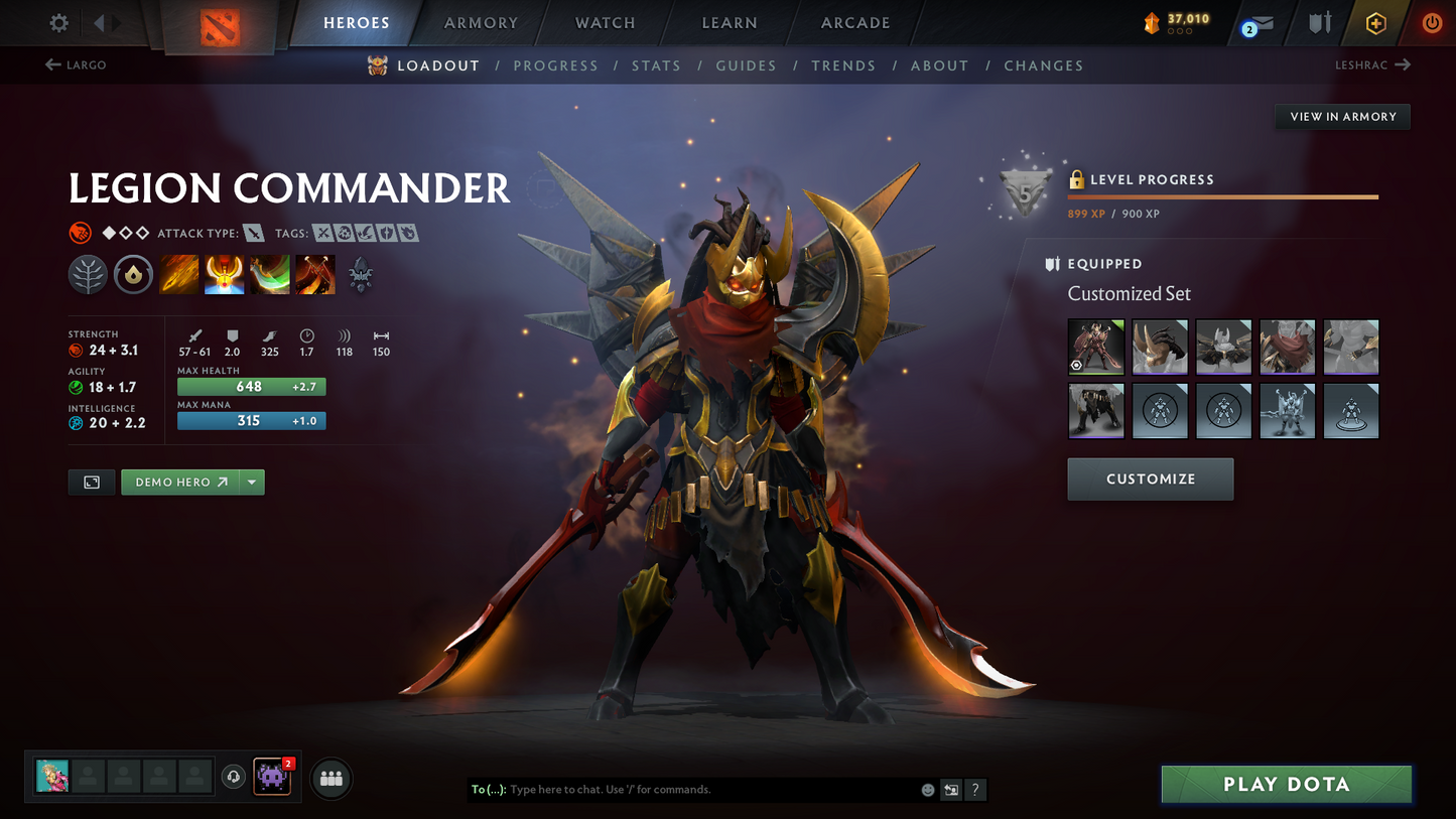 Crusader II | MMR: 1672 | Behavior: 10025 | Legion Arcana | 1800+ Matches | Many Items Inside | Mainpool | High Trophy Level | Fast Queue | 2017 Account