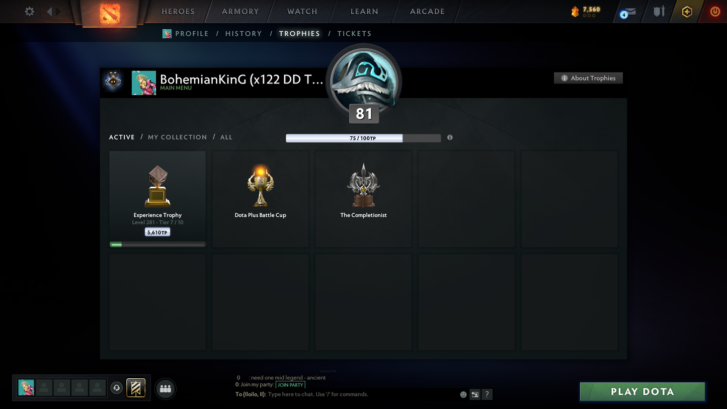 Guardian II | MMR: 1020 | Behavior: 8210 | x122 MMR DD TOKENS | Crystal Maiden Arcana | 2 Personas: Mirana & CM | Rare Cache Sets & Items Inside | Cavern Crawl Sets | Mainpool | 3300+ Hours | Fast Queue | 2014 Account