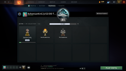 Guardian II | MMR: 1020 | Behavior: 8210 | x122 MMR DD TOKENS | Crystal Maiden Arcana | 2 Personas: Mirana & CM | Rare Cache Sets & Items Inside | Cavern Crawl Sets | Mainpool | 3300+ Hours | Fast Queue | 2014 Account