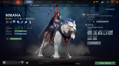 Guardian II | MMR: 1020 | Behavior: 8210 | x122 MMR DD TOKENS | Crystal Maiden Arcana | 2 Personas: Mirana & CM | Rare Cache Sets & Items Inside | Cavern Crawl Sets | Mainpool | 3300+ Hours | Fast Queue | 2014 Account