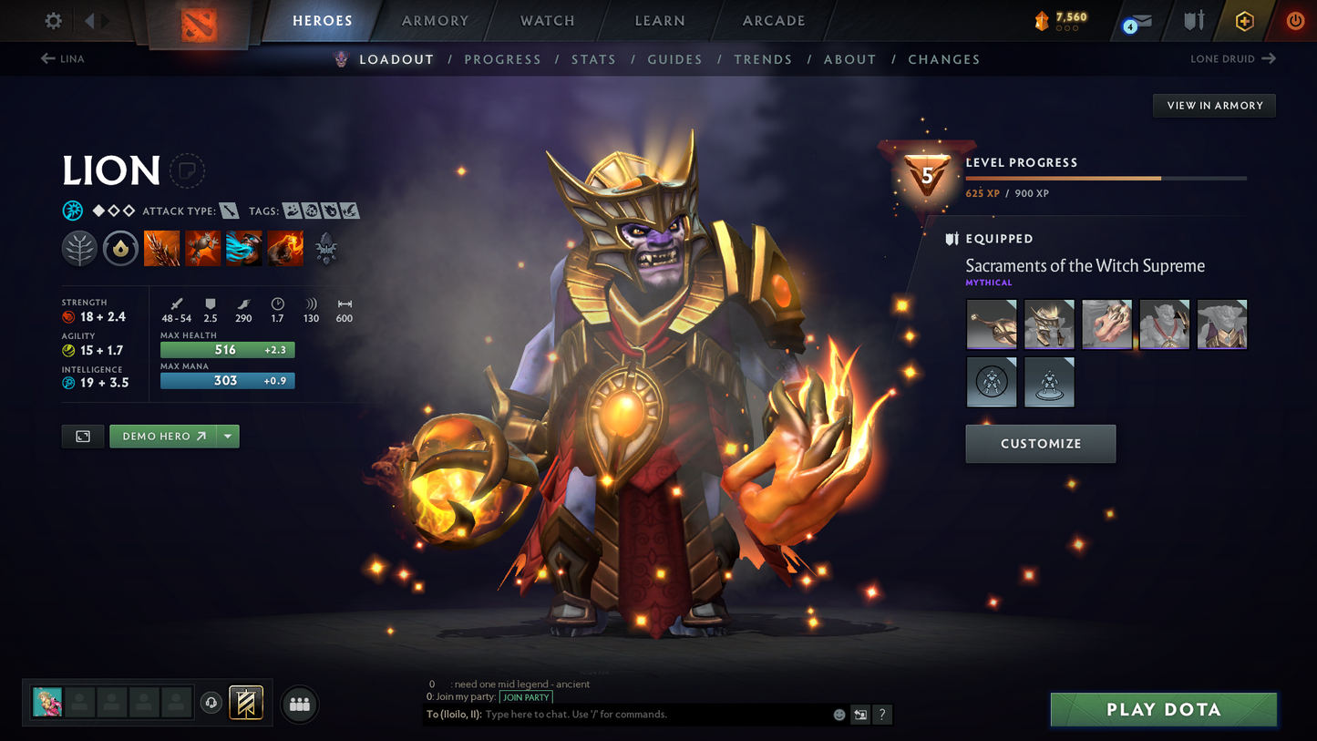 Guardian II | MMR: 1020 | Behavior: 8210 | x122 MMR DD TOKENS | Crystal Maiden Arcana | 2 Personas: Mirana & CM | Rare Cache Sets & Items Inside | Cavern Crawl Sets | Mainpool | 3300+ Hours | Fast Queue | 2014 Account