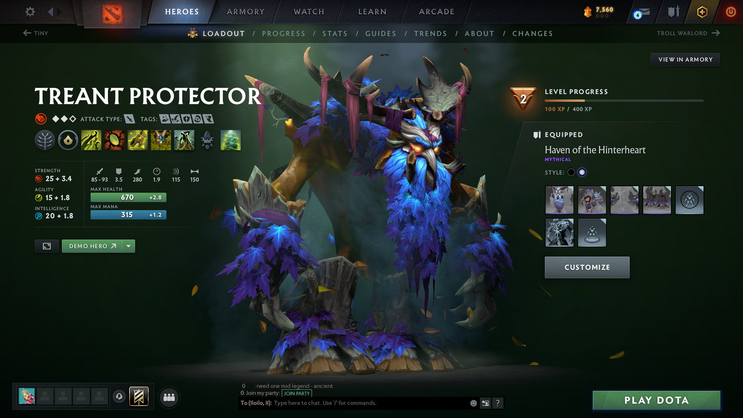 Guardian II | MMR: 1020 | Behavior: 8210 | x122 MMR DD TOKENS | Crystal Maiden Arcana | 2 Personas: Mirana & CM | Rare Cache Sets & Items Inside | Cavern Crawl Sets | Mainpool | 3300+ Hours | Fast Queue | 2014 Account