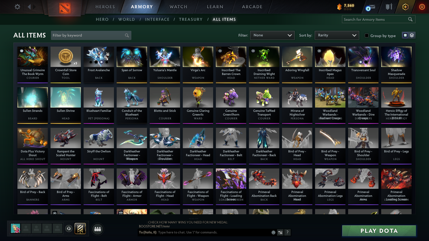 Guardian II | MMR: 1020 | Behavior: 8210 | x122 MMR DD TOKENS | Crystal Maiden Arcana | 2 Personas: Mirana & CM | Rare Cache Sets & Items Inside | Cavern Crawl Sets | Mainpool | 3300+ Hours | Fast Queue | 2014 Account