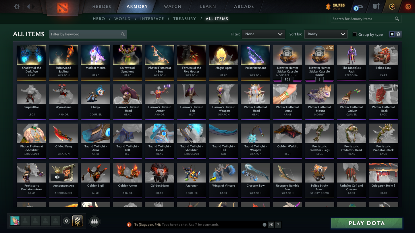 Legend V | MMR: 3649 | Behavior: 10312 | Anti Mage Persona | Latest Cache Sets | Many Items Inside | Quartero's Curious Sets | Mainpool | 2018 Account | Fast Queue